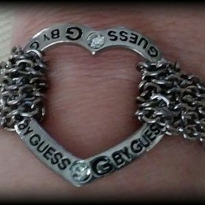 G by GUESS Heart w/ a 5 Chain Bracelet